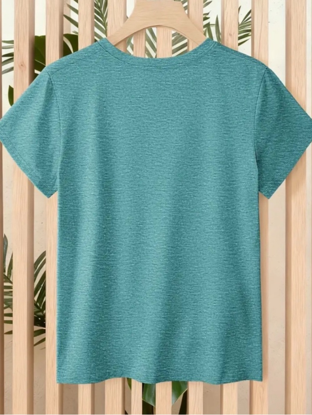 DOG LOVER Heathered Teal Graphic Tee with Dachshund Friends in Low Places - Picture 2 of 4